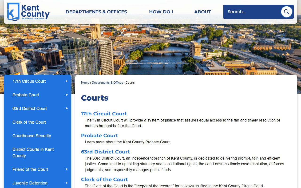 Grand Rapids 17th Circuit Court Kent County dissolution of marriage